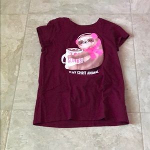 Sweet maroon short sleeve spirit animal shirts